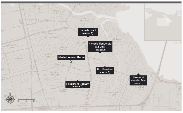 Sectores de Hato Rey Central y Oriente, en San Juan: áreas o barriadas y cantidad de “velorios exóticos” entre agosto 2008 y enero 2016 [Mapa]